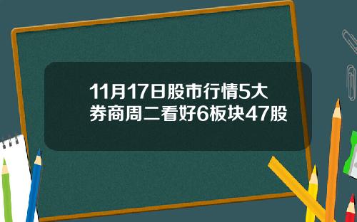 11月17日股市行情5大券商周二看好6板块47股