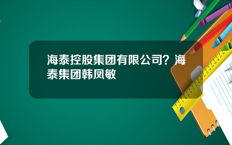 海泰控股集团有限公司？海泰集团韩凤敏