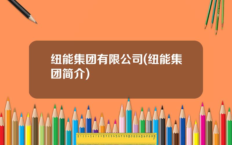 纽能集团有限公司(纽能集团简介)