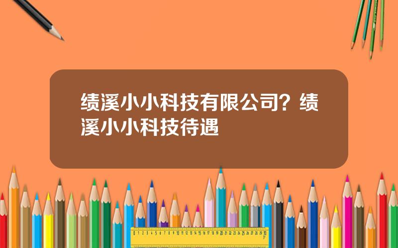 绩溪小小科技有限公司？绩溪小小科技待遇