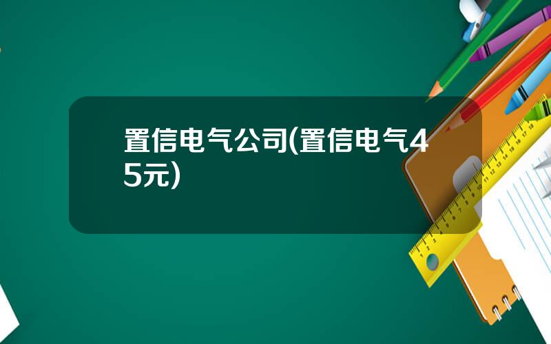 置信电气公司(置信电气45元)
