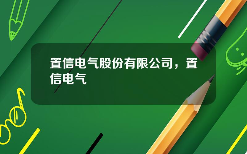 置信电气股份有限公司，置信电气
