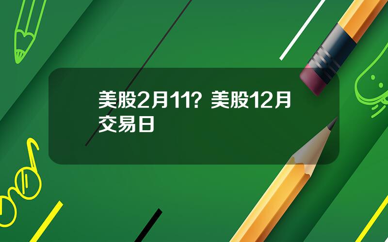 美股2月11？美股12月交易日