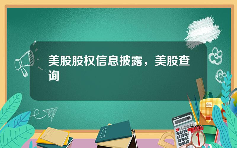 美股股权信息披露，美股查询