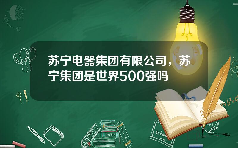 苏宁电器集团有限公司，苏宁集团是世界500强吗