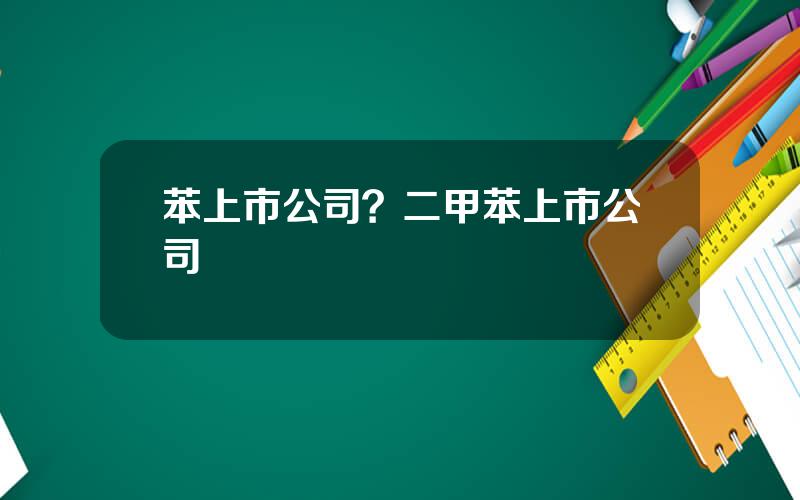 苯上市公司？二甲苯上市公司