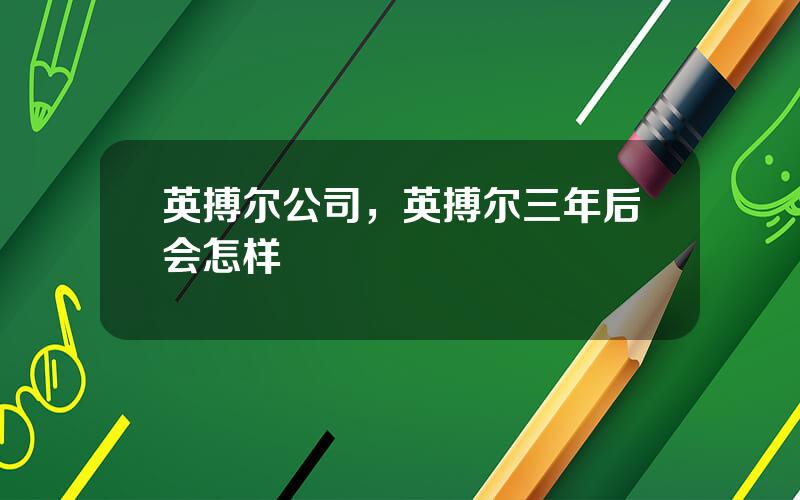 英搏尔公司，英搏尔三年后会怎样